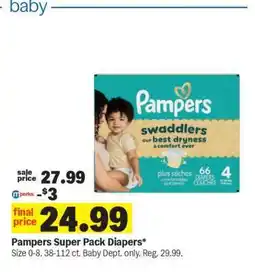 Meijer Pampers Super Pack Diapers offer