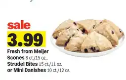 Meijer Fresh from Meijer Scones, Strudel Bites, or Mini Danishes offer