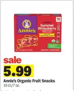 Meijer Annie’s Organic Fruit Snacks offer