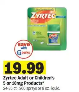 Meijer Zyrtec Adult or Children’s 5 or 10mg Products offer