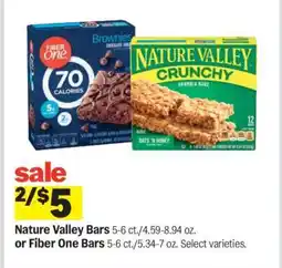Meijer Nature Valley Bars or Fiber One Bars offer