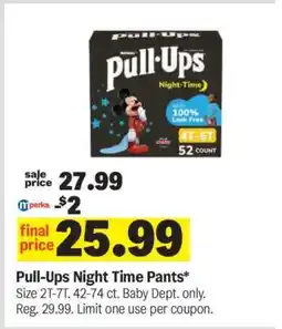 Meijer Pull-Ups Night Time Pants offer