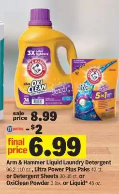 Meijer Arm & Hammer Liquid Laundry Detergent offer