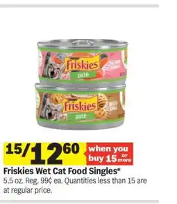 Meijer Friskies Wet Cat Food Singles offer
