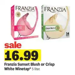 Meijer Franzia Sunset Blush or Crisp White Winetap offer