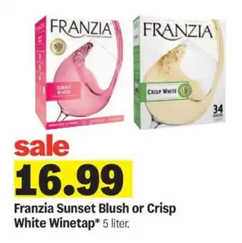 Meijer Franzia Sunset Blush or Crisp White Winetap offer