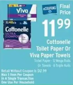 Brookshire's Cottonelle Toilet Paper Or Viva Paper Towels offer