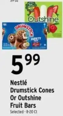 Brookshire's Nestlé Drumstick Cones Or Outshine Fruit Bars offer