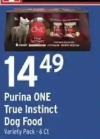 Brookshire's Purina ONE True Instinct Dog Food offer