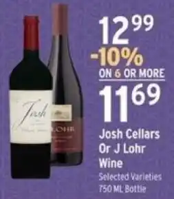 Brookshire's Josh Cellars Or J Lohr Wine offer