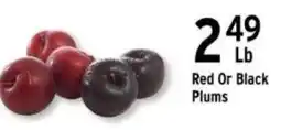 Brookshire's Red Or Black Plums offer