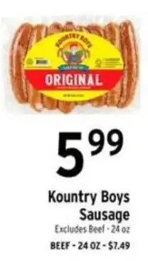 Brookshire's Kountry Boys Sausage offer