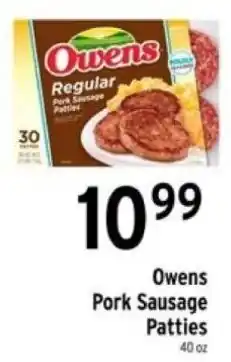 Brookshire's Owens pork sausage patties offer