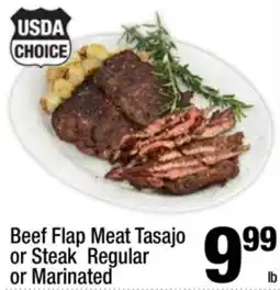 Super King Markets Beef Flap Meat Tasajo or Steak Regular or Marinated offer