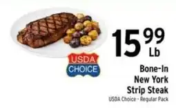 Brookshire's USDA Choice Bone-In New York Strip Steak offer