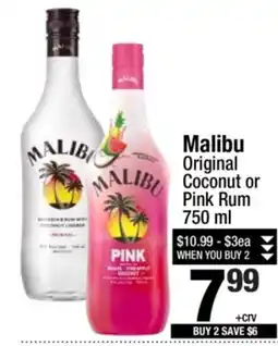 Super King Markets Malibu Original Coconut or Pink Rum offer