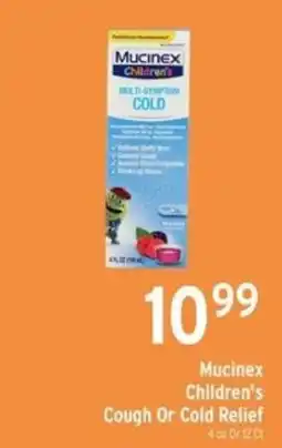 Brookshire's Mucinex Children's Cough Or Cold Relief offer
