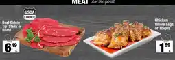Super King Markets Usda choice beef sirloin tip steak or roast offer
