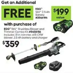 Lowe's Ego 56v brushless blower and trimmer combo kit offer