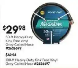 Lowe's Neverkink 50-ft Heavy-Duty Kink Free Vinyl Gray Coiled Hose offer
