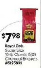 Lowe's Royal Oak classic bbq charcoal briquets offer