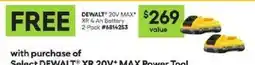 Lowe's DeWalt xr 20v max battery offer