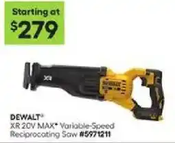 Lowe's DeWalt xr 20v max variable-speed reciprocating saw offer