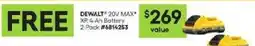Lowe's DeWalt 20v max xr 4-ah battery offer