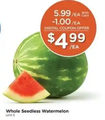 Whole Seedless Watermelon