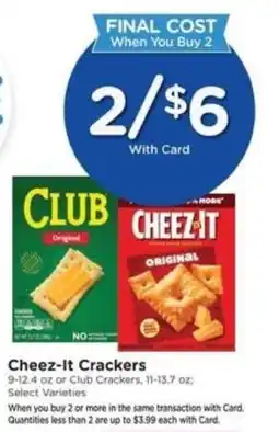 Mariano's Cheez-it Crackers offer