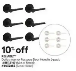 Lowe's Reliabilt dallas interior passage door handle offer