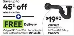 Lowe's Origin 21st Oslo 30-in Perla Single Sink Bathroom Vanity offer