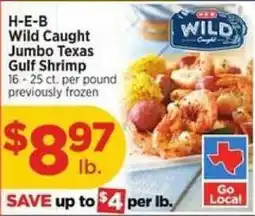 H-E-B H-E-B wild caught jumbo texas gulf shrimp offer