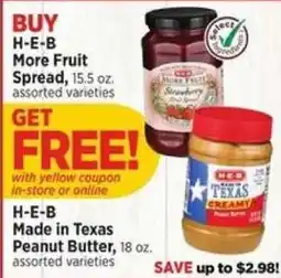 H-E-B H-E-B More Fruit Spread offer