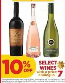 H-E-B Select Wines offer