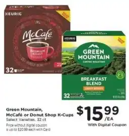 Mariano's Green Mountain, McCafé or Donut Shop K-Cups offer