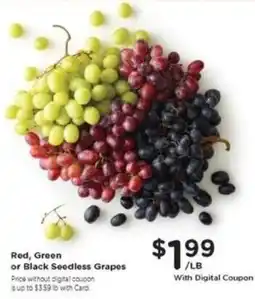 Mariano's Red, Green or Black Seedless Grapes offer
