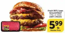 Vons Fresh 90% Lean Ground Beef offer