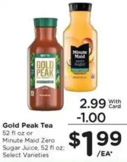 Mariano's Gold Peak Tea or Minute Maid Zero Sugar Juice offer