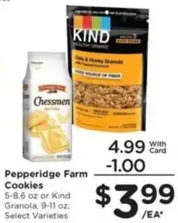 Mariano's Pepperidge Farm Cookies or Kind Granola offer