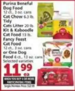 Vons Purina Beneful Dog Food or Tidy Cats Litter or Fancy Feast Cat Food offer