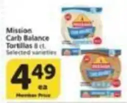 Vons Mission Carb Balance Tortillas offer