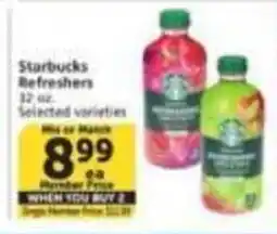 Vons Starbucks Refreshers offer