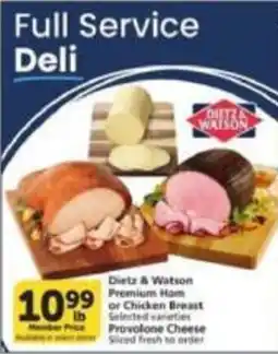 Vons Dietz & Watson Premium Ham or Chicken Breast offer