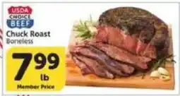 Vons Usda choice beef chuck roast boneless offer