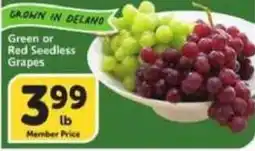 Vons Green or Red Seedless Grapes offer