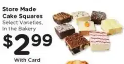 Mariano's Store Made Cake Squares offer