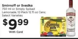 Mariano's Smirnoff or Svedka Lemonade offer