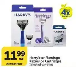 Vons Harry's or Flamingo Razors or Cartridges offer