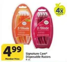 Vons Signature Care Disposable Razors offer